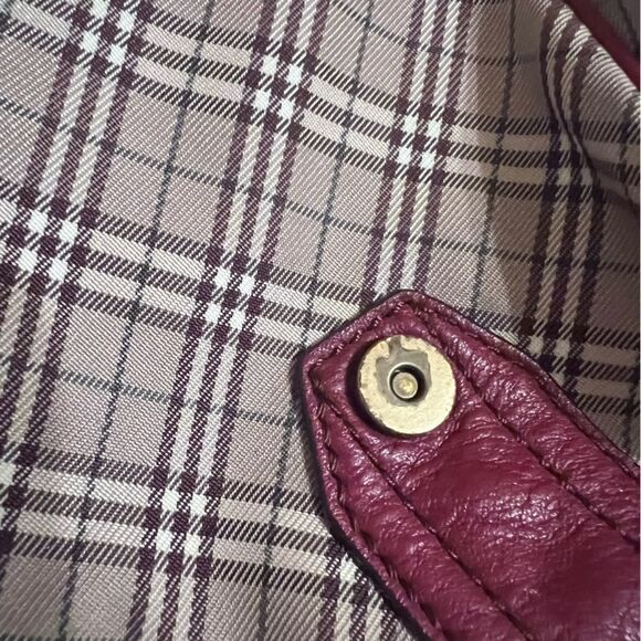 AUTHENTIC BURBERRY Blue Label Crossbody Bag Red Shoulder Check - Picture 6 of 11